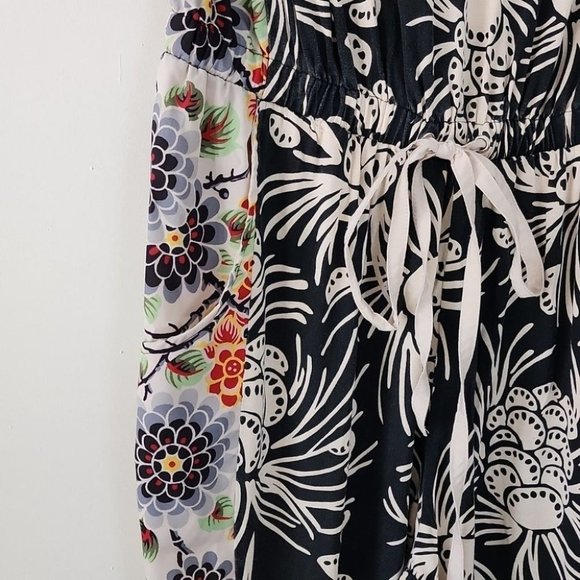 Hoss Intropia Tropical Print Double Scoop  Neck Tank Jumpsuit Romper XS box14 - Picture 6 of 11